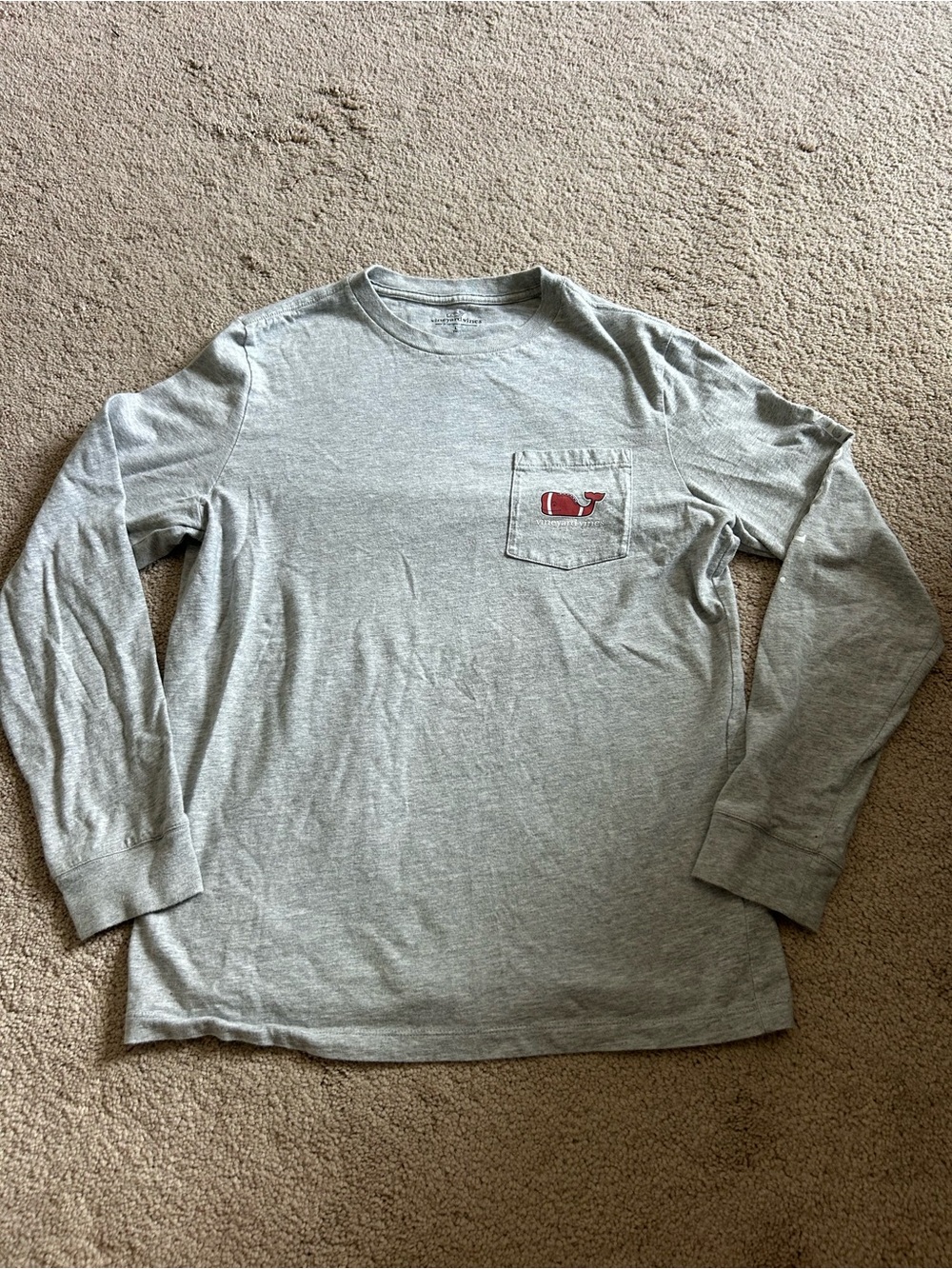 Vineyard Vines Boys Long-Sleeve Pocket Tee, Football Sz. Large
